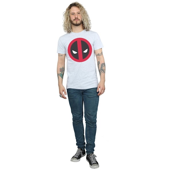 Marvel Deadpool T-shirt med stor ren logotyp, S, Sports Grey Sports Grey S