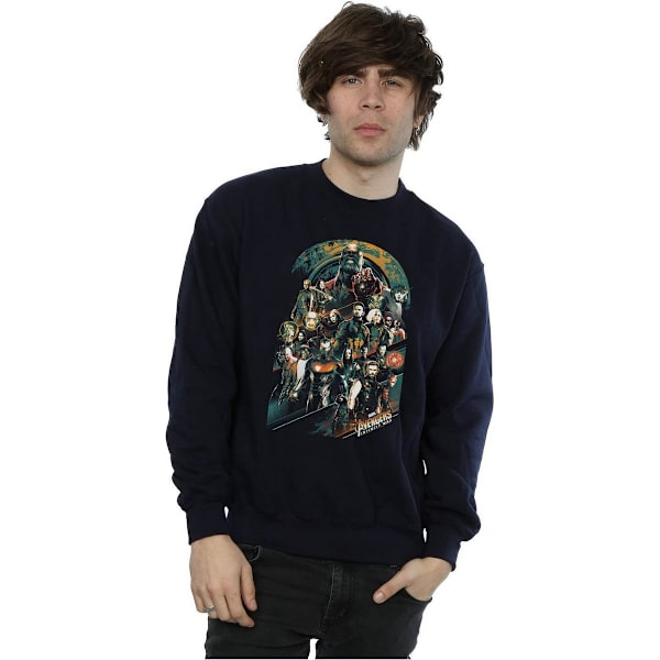 Avengers Infinity War Herr Team Bomullströja XXL Marinblå Navy Blue XXL