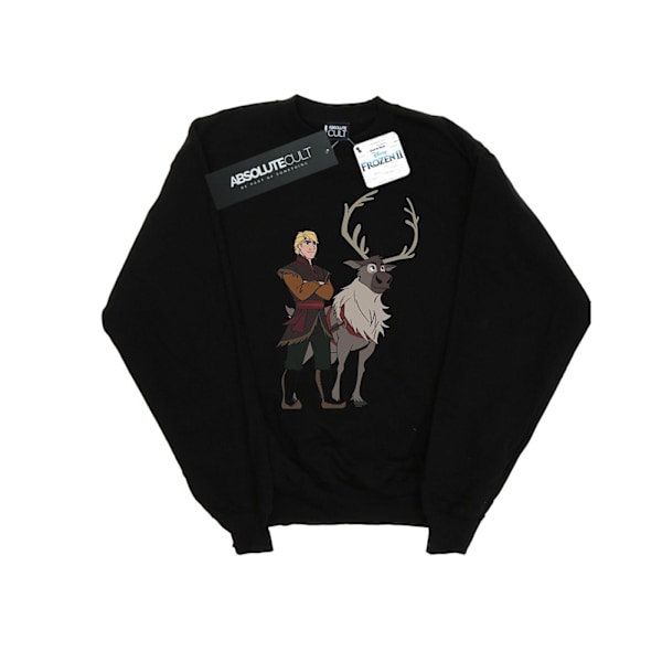 Disney Herr Frozen 2 Sven Och Kristoff Sweatshirt 3XL Svart Black 3XL