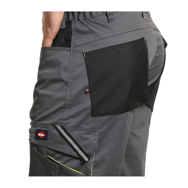 Lee Cooper Herr Stretch Reflekterande Multi Fickor Cargo Shorts 36 Grey/Black 36R
