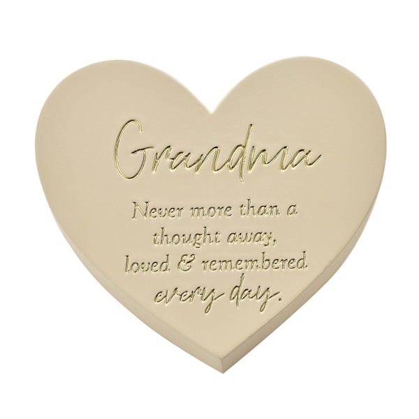 Thoughts of You Minneshjärta för Grav - Mormor En S Cream One Size