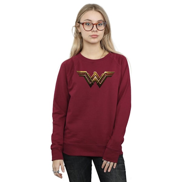 DC Comics Dam/Kvinnor Justice League Film Wonder Woman Emblem Burgundy XL