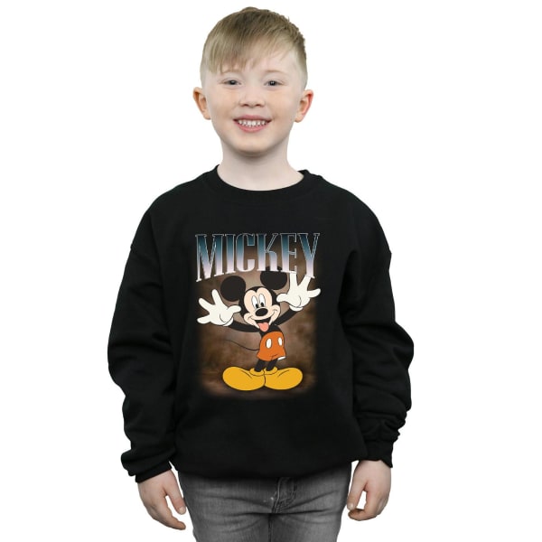 Disney Boys Mickey Mouse Tongue Montage Sweatshirt 12-13 år Black 12-13 Years