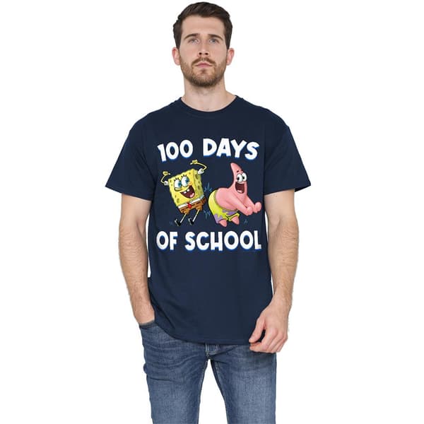 SpongeBob SquarePants Unisex Vuxen 100 Dagar I Skolan Patrick S Navy M