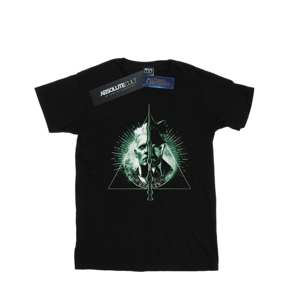 Fantastic Beasts Girls Dumbledore Vs Grindelwald T-shirt i bomull Black 7-8 Years