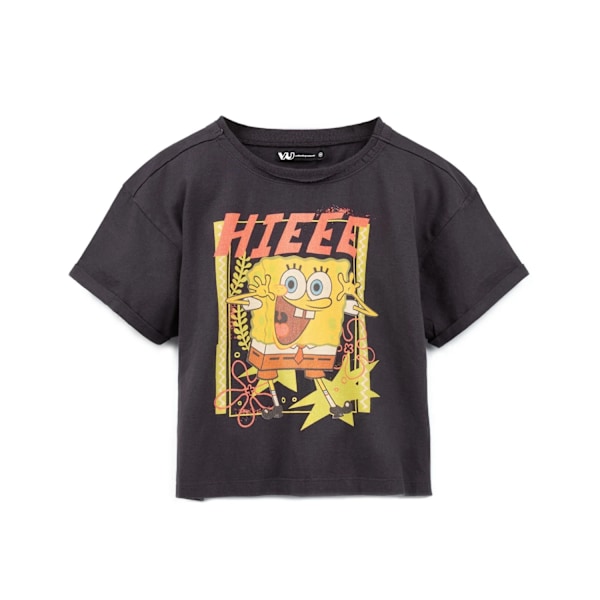 SpongeBob SquarePants Dam/Damer Beskuren Topp S Kolgrå/Gul Charcoal Grey/Yellow S