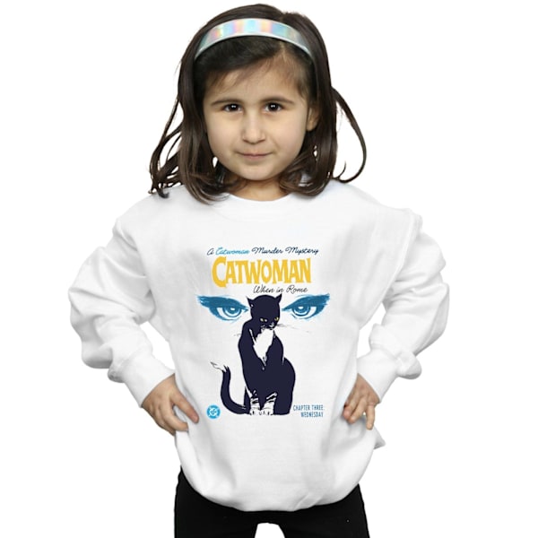 DC Comics Girls Batman Catwoman When In Rome Sweatshirt 5-6 År White 5-6 Years