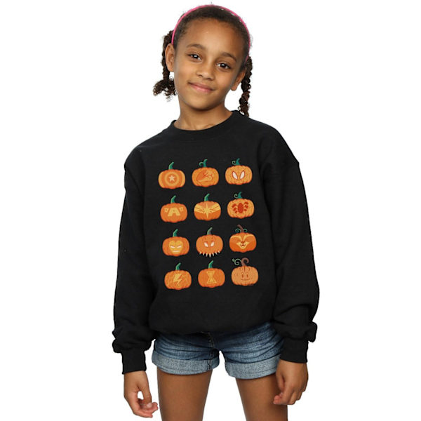 Marvel Girls Avengers Halloween Pumpa Sweatshirt 7-8 År Svart Black 7-8 Years