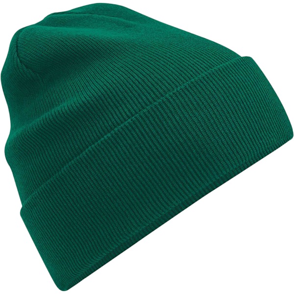 Beechfield Unisex Vuxen Original Cuffed Ekologisk Bomulls Beanie O Bottle Green One Size