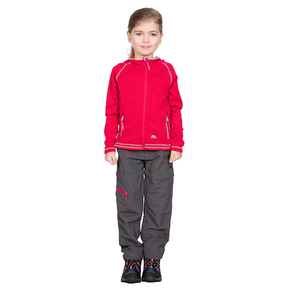 Trespass Goodness Full Zip Hooded Fleece Jacka för Flickor Raspberry Marl 3-4 Years
