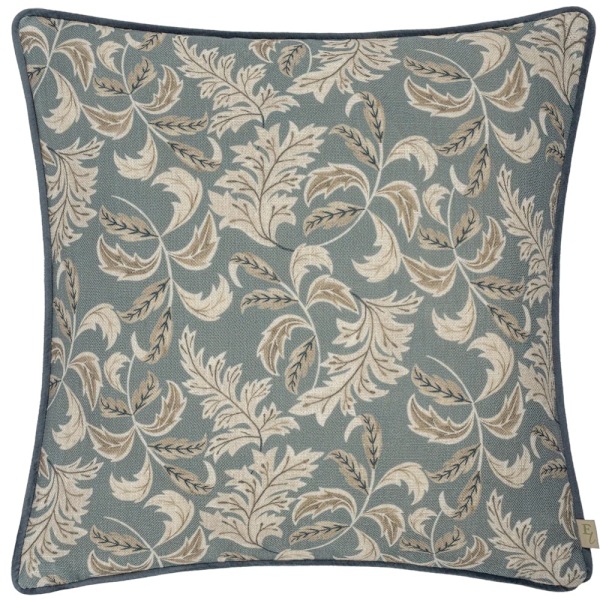Evans Lichfield Chatsworth Topiary Kuddfodral med Kant 43cm x 4 Petrol/Mink 43cm x 43cm