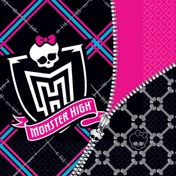 Monster High engångsservetter (förpackning med 20) One Size Black/Pin Black/Pink/White One Size