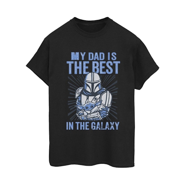 Star Wars Dam/Damer Mandalorian Bästa Pappa Bomull Boyfriend T-shirt Black M