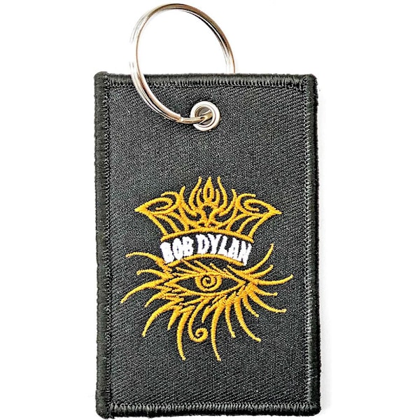 Bob Dylan Eye Dubbelsidig Patch Nyckelring One Size Grå/Gul/Vit Grey/Yellow/White One Size