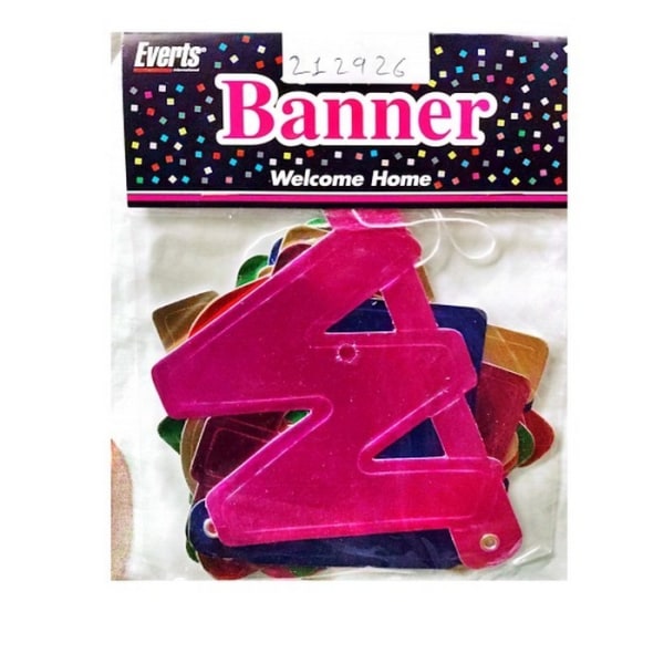 Everts Welcome Home Letter Banner One Size Flerfärgad Multicoloured One Size