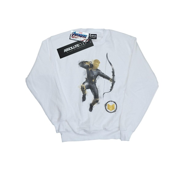 Marvel Girls Avengers Endgame Målad Hawkeye Sweatshirt 5-6 År White 5-6 Years