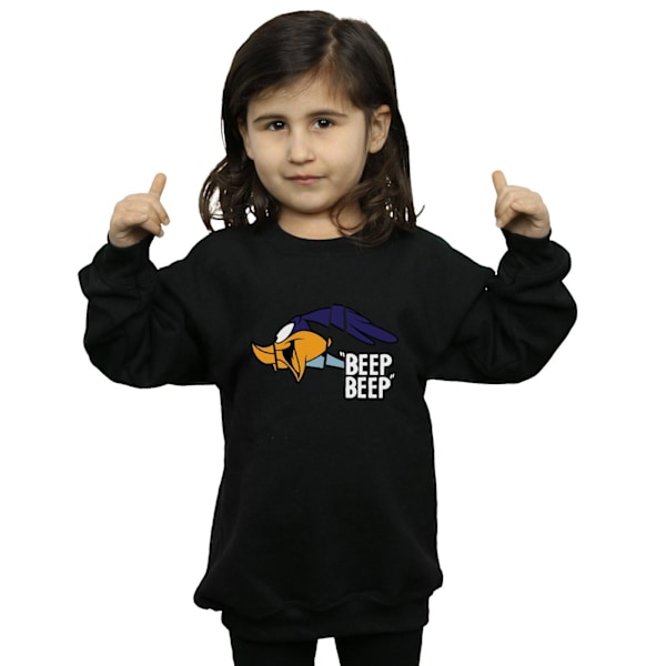 Looney Tunes Girls Road Runner Beep Beep Sweatshirt 9-11 år Black 9-11 Years