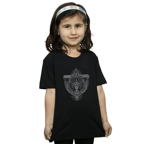 Fantastic Beasts Girls Wizard Killer Icon Cotton T-Shirt 12-13 Black 12-13 Years