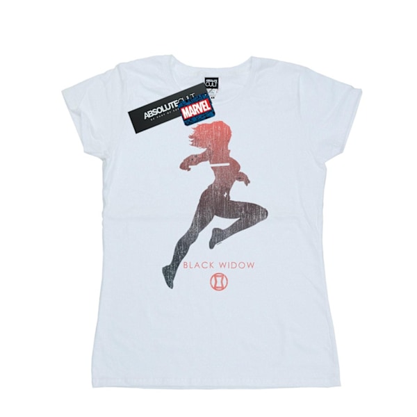 Marvel Womens/Ladies Black Widow Silhouette Bomull T-shirt S Vit White S