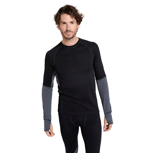 Mountain Warehouse Herr Ultra Merino Ull Rundhals Base Layer Black XL