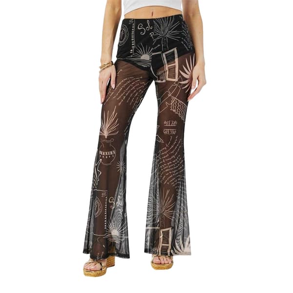 Never Fully Dressed Dam Palm Tree High Rise Byxor Black/White 12 UK
