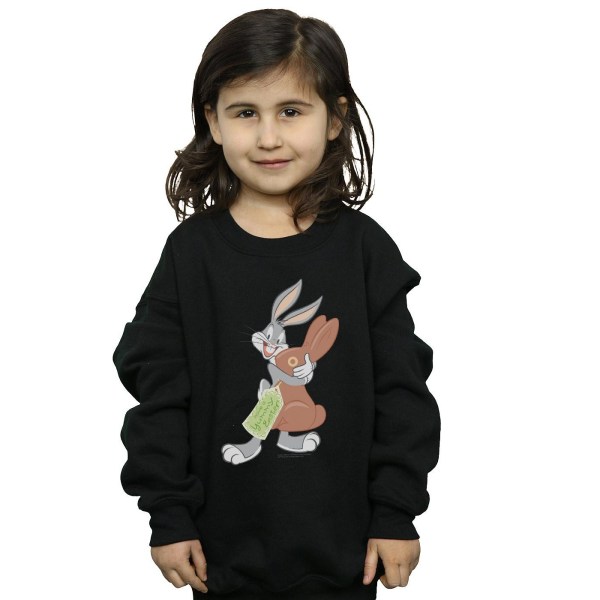 Looney Tunes Girls Bugs Bunny Yummy Easter Sweatshirt 5-6 år Black 5-6 Years