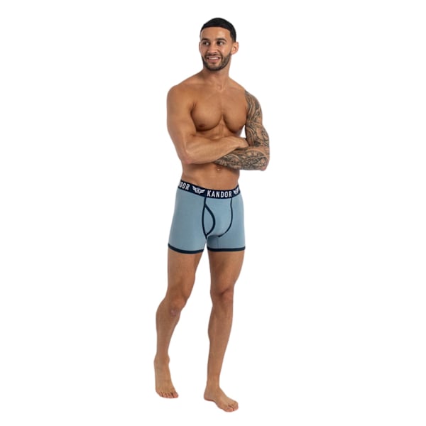 Kandor Herr Camobee Bambus Boxer Shorts (5-pack) XXL Blå Blue XXL