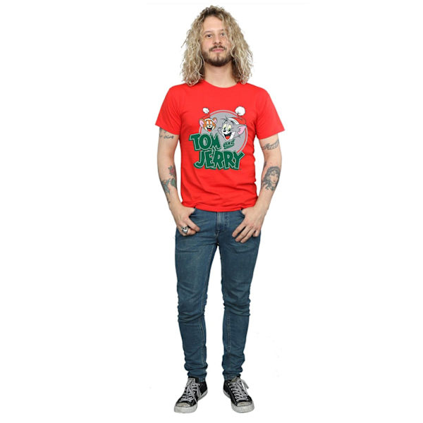 Tom And Jerry Julhälsningar T-shirt M Röd Red M