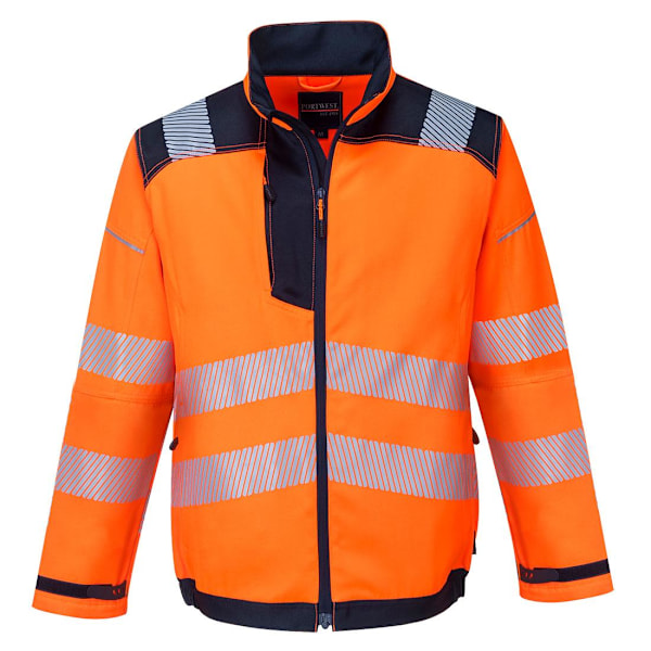 Portwest Herr PW3 Hi-Vis Säkerhetsarbetsjacka S Orange/Marinblå Orange/Navy S