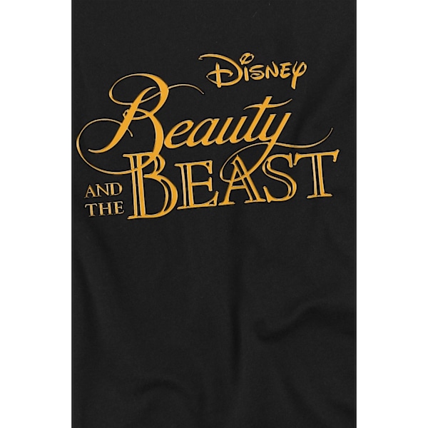Skönheten och Odjuret Barn/Kids Logotyp T-shirt 3-4 År Svart Black 3-4 Years