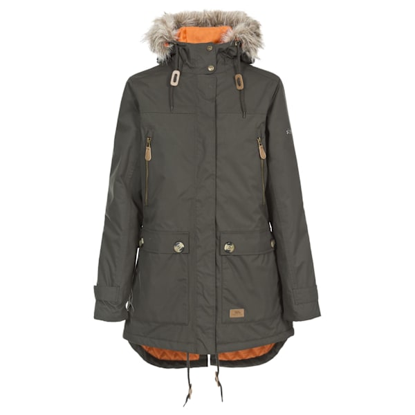 Trespass Dam/Damer Clea Vattentät Parka Vadderad Jacka XXS Dark Khaki XXS