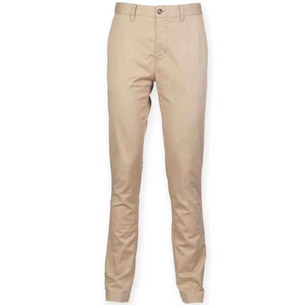 Främre raden Stretch Chinos för män 36R sten Stone 36R