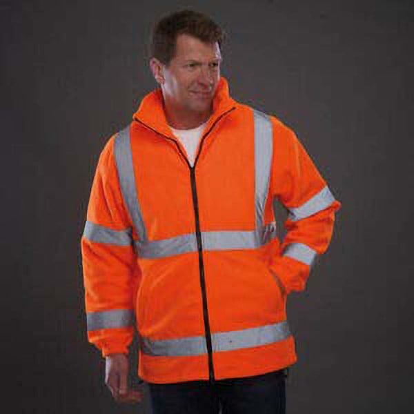 Yoko Hi Vis Heavyweight Fleecejacka XL Orange för män Orange XL