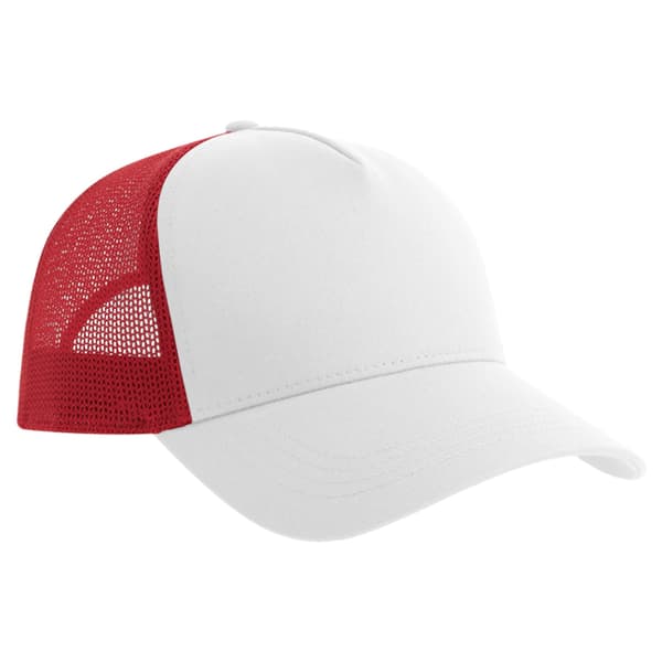 Atlantis Rapper 5 Panel Bomull Hållbar Truckerkeps En Storlek White/Red One Size