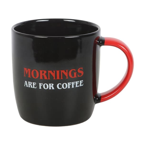 Something Different Mornings Are For Coffee Mugg One Size Jet Bl Jet Black/Red One Size