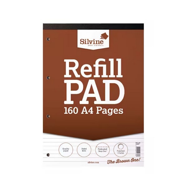 Silvine Feint A4 Refillblock (6-pack) One Size Vit White One Size