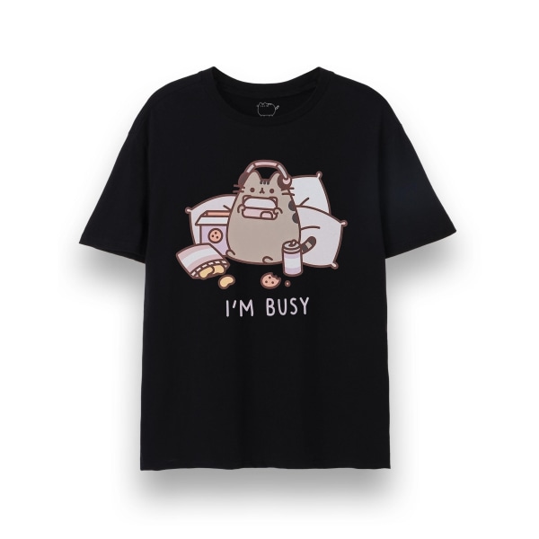 Pusheen Unisex Vuxen I´m Busy Kortärmad T-shirt L Svart Black L