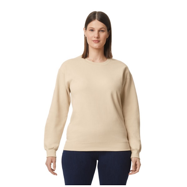 Gildan Softstyle Sweatshirt för män, mellanvikt, 4XL, sand Sand 4XL