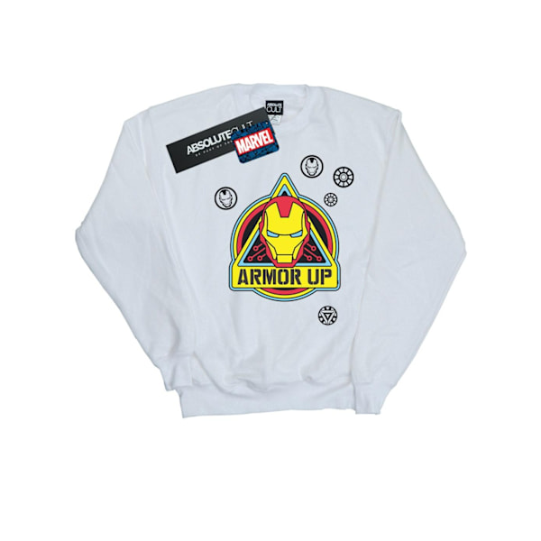 Marvel Dam/Kvinnor Iron Man Armor Up Badge Sweatshirt L Vit White L