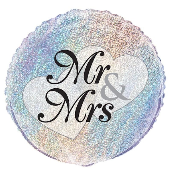 Unik fest Mr & Mrs Prism folie ballong En storlek Flerfärgad Multicoloured One Size