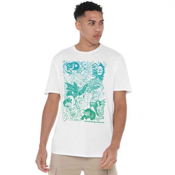 Dungeons & Dragons Herr Skissbok T-Shirt S Vit White S