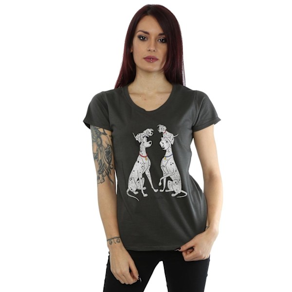 101 Dalmatiner Dam/Kvinnor Pongo Och Perdita Heather T-Shirt Light Graphite XXL