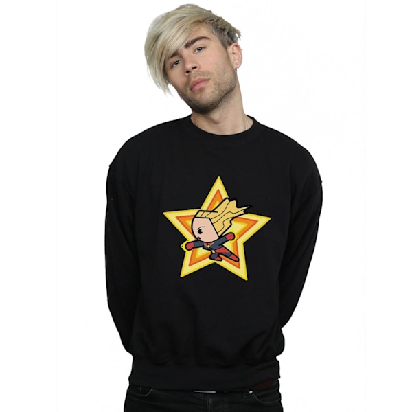 Marvel Kawaii Captain Marvel Sweatshirt 3XL Svart Black 3XL