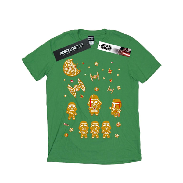Star Wars Dam/Damer Gingerbread Empire Bomull Boyfriend T-Shirt XXL Irländsk Grön Irish Green XXL