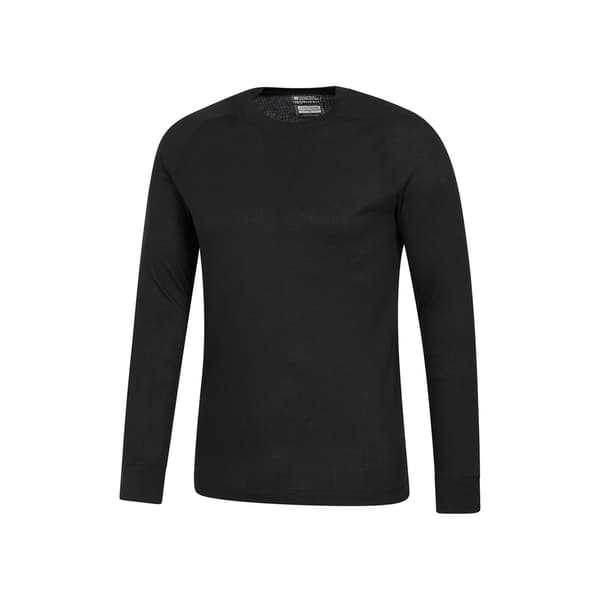 Mountain Warehouse Herr Talus Rundhals Långärmad Termisk T-shirt Black S