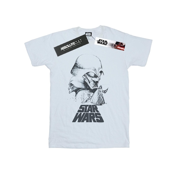 Star Wars Herr Darth Vader Sketch T-shirt 4XL Vit White 4XL