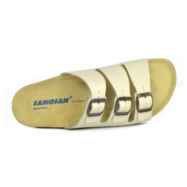 Sanosan herr Lisbon lädersandaler 8 UK elfenben Ivory 8 UK