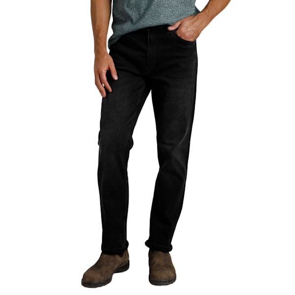 Weird Fish Edward Denim Stretch Straight Jeans 34R Tvättad för Herr Washed Black 34R