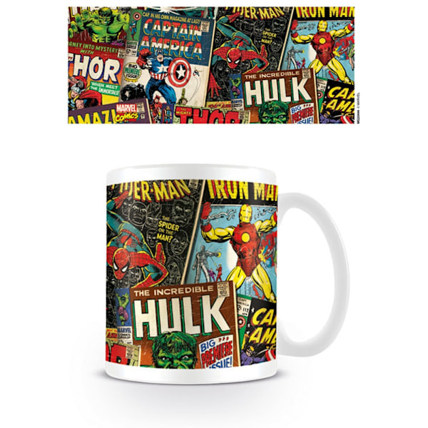 Marvel Retro Comic Cover Mug En Storlek Flerfärgad Multicoloured One Size