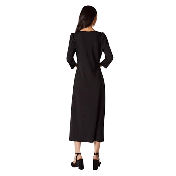 Principles Dam/Kvinna Texturerad Jersey Front Seam Detalj Midi Black 20 UK